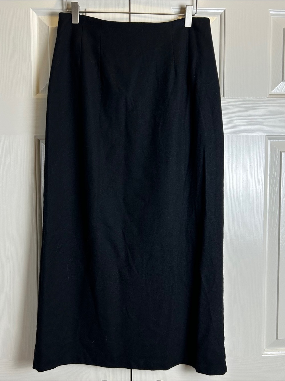 Vintage J.G. Hook Black Wool Midi Skirt